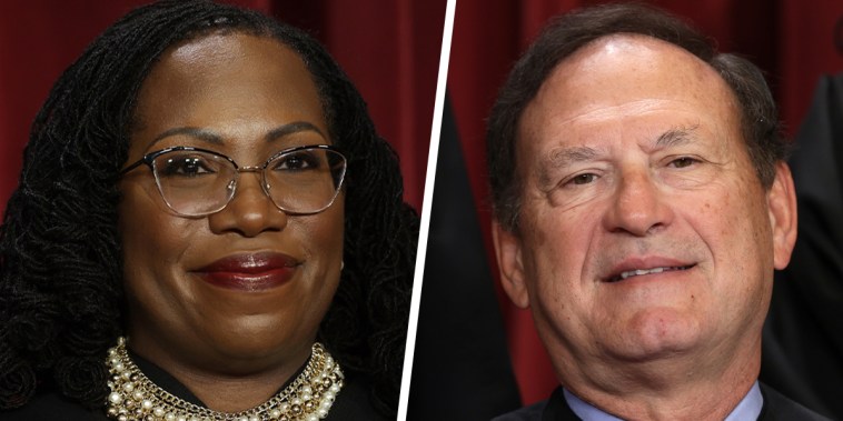 Justice Ketanji Brown Jackson and Justice Samuel Alito.