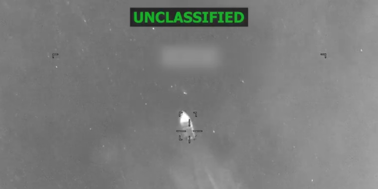 A boat is seen before a U.S. strike in the Eastern Pacific on May 05, 2026.