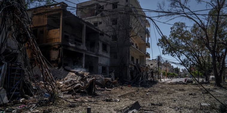 Aftermath of Israeli attacks on the Jabal Amil Region