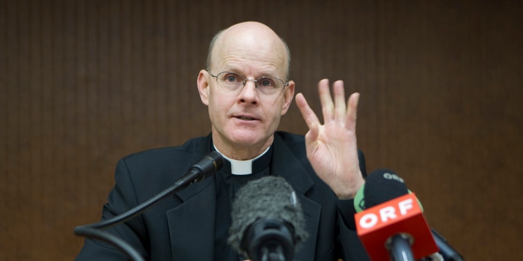 Monsignor Stephen Rossetti speaks in Rome in 2012. 