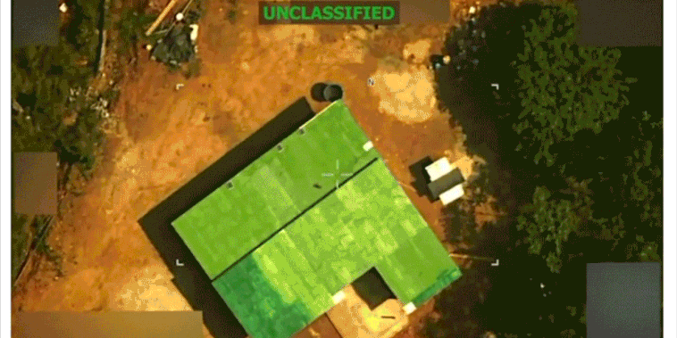 A house is seen before a U.S. strike destroyed it on June 12, 2026.