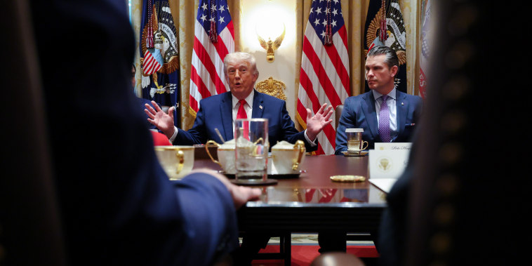 President Trump Meets With His Cabinet At The White House