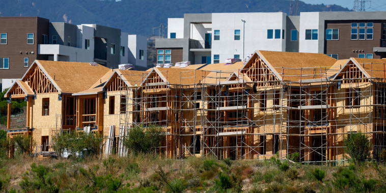 Houses under construction.
