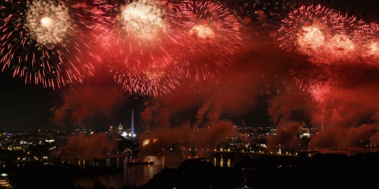 Así se celebró el 4 de julio en Washington D.C. pese al mal tiempo