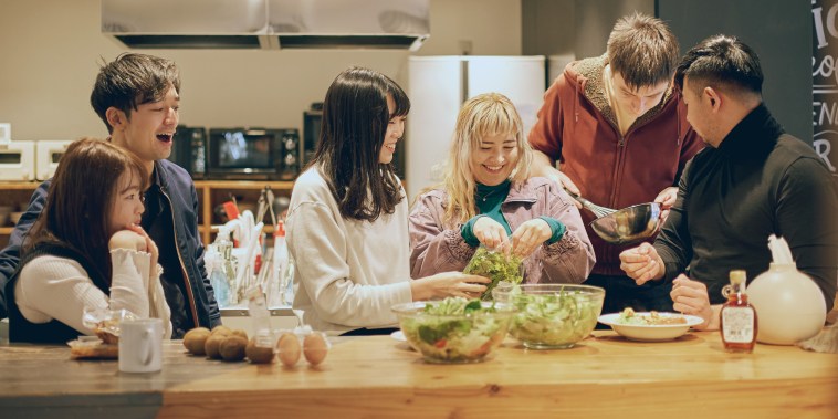 It's a lot of fun to help each other out in the kitchen