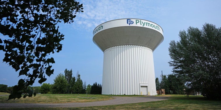 Plymouth water tower in Minnesota