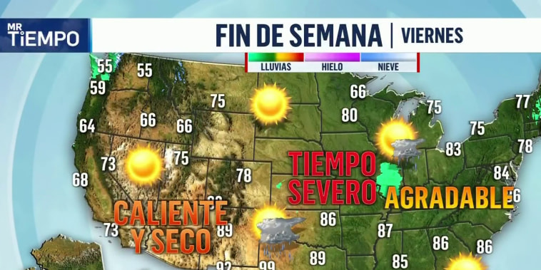 Tormentas y calor: vea el pronóstico del tiempo para esta semana