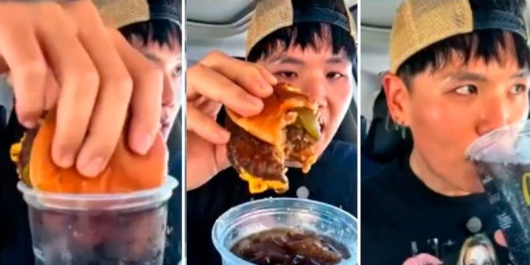 Video viral muestra la nueva forma de comer una hamburguesa y genera polémica