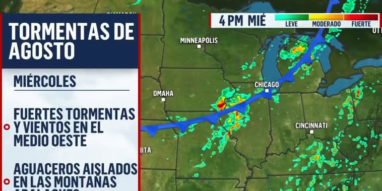 Pronostican fuertes tormentas y vientos en el Medio Oeste del país