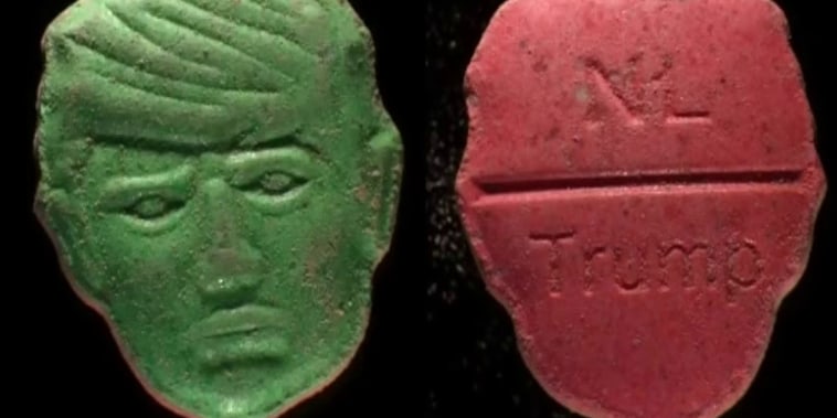 En Países Bajos emiten alerta por unas pastillas de éxtasis con la figura de Trump