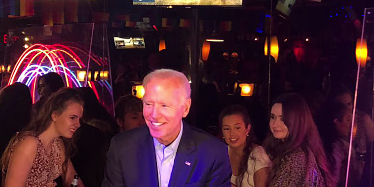 Former Vice President Joe Biden stopped by the historic Stonewall Inn after his second fundraiser of the day, in New York, on June 18, 2019.