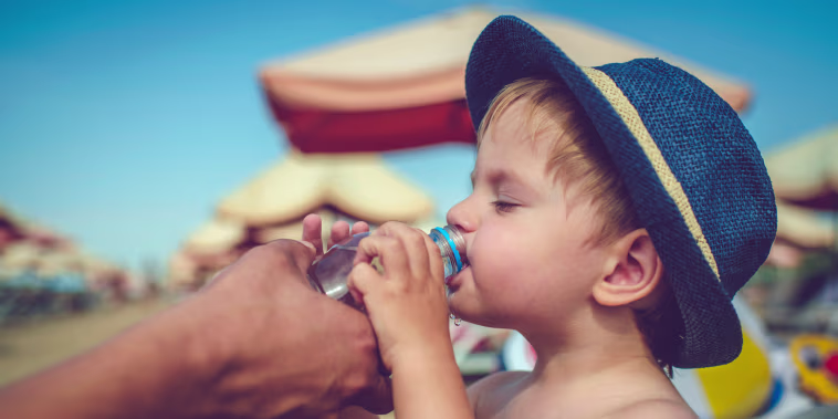 Image: Child drinking water