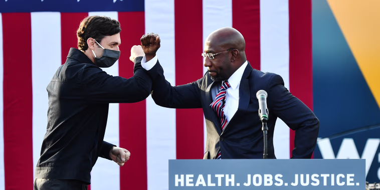 Image: Candidates Warnock & Ossoff \"Vote GA Blue\" Concert