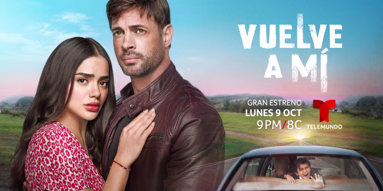 William Levy y Samadhi Zendejas en 'Vuelve a Mí', novela de Telemundo', la cual se estrenará el lunes 9 de octubre a las 9PM/8C.
