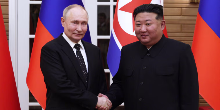 Russian President Vladimir Putin landed in North Korea early on June 19, the Kremlin said, kicking off a visit set to boost defence ties between the two nuclear-armed countries as Moscow pursues its war in Ukraine. 