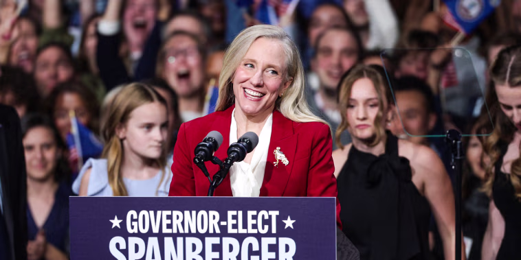 Image: Virginia's Democratic Gubernatorial Candidate Abigail Spanberger Holds Election Night Party In Richmond