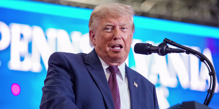 President Trump Speaks At Mack Trucks Facility In Pennsylvania's Lehigh Valley