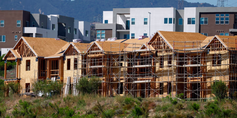 Houses under construction.