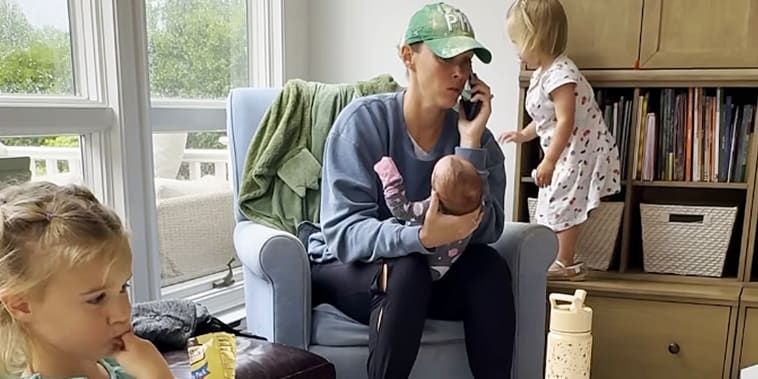 Kylie Kelce Describes What It's Like to Go From 3 Kids to 4 in Just 2 Words