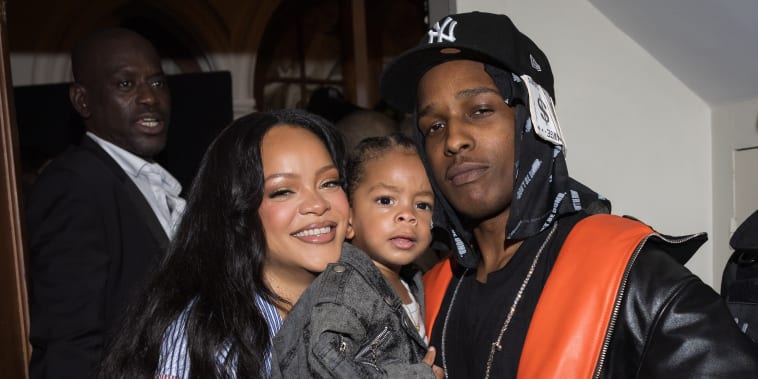 Rihanna and 1-Year-Old Son Riot Support A$AP Rocky At Paris Fashion Show
