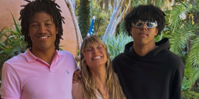 Heidi Klum Stands Next to Towering Sons in Rare Photo
