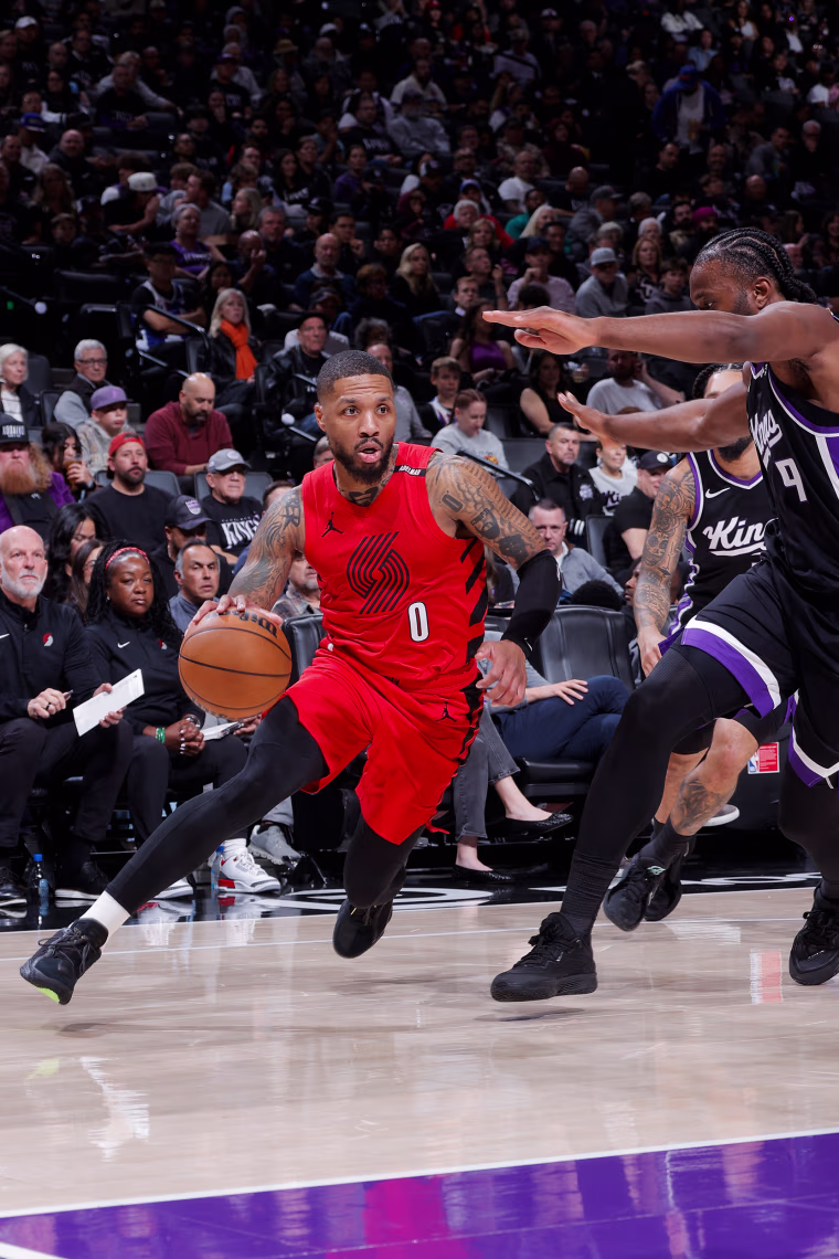 Damian Lillard #0 of the Portland Trail Blazers.