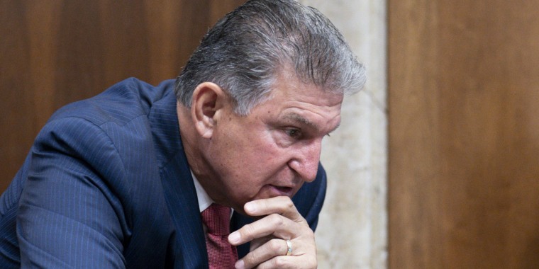 Sen. Joe Manchin, D-W.Va., presides over a confirmation hearing for presidential appointments on Capitol Hill on May 18, 2021.