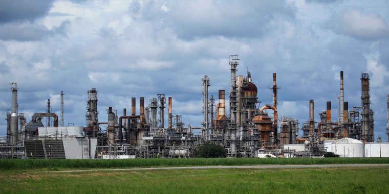 The Royal Dutch Shell Convent Refinery ahead of Hurricane Ida in Convent, La., on Aug. 28, 2021.