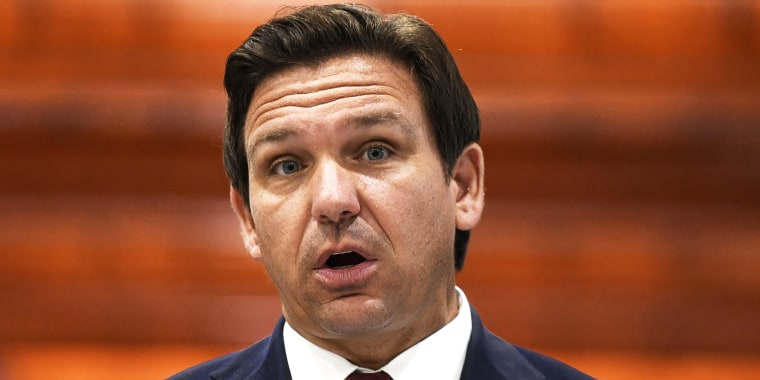 Florida Gov. Ron DeSantis speaks in Lakeland, Fla., on May 28, 2021.
