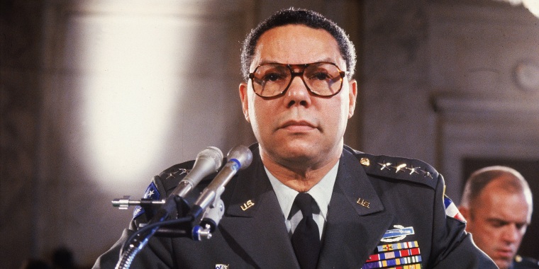 Gen. Colin Powell testifies before a Senate committee on his appointment as chairman of the Joint Chiefs of Staff on Sept. 20, 1993.
