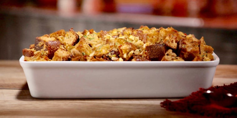 This stuffing has all the sweet, savory flavors of a Thanksgiving feast.