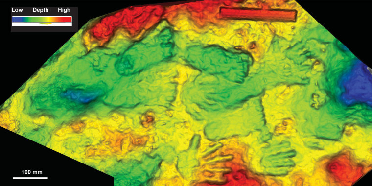 Researchers think the hand and footprints were made deliberately by two children on soft limestone deposited around hot springs between 169,000 and 226,000 years ago.
