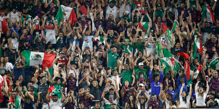 Los fanáticos de la selección mexicana de fútbol vitoreaban durante el partido contra Estados Unidos en la final de la Copa Oro de la CONCACAF en Glendale, Arizona, el 24 de julio.
