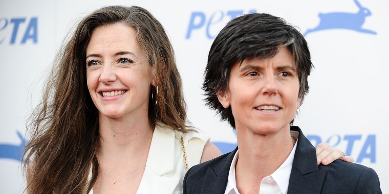 Stephanie Allynne and Tig Notaro attend PETA's 35th anniversary party on Sept. 30, 2015, in Los Angeles.