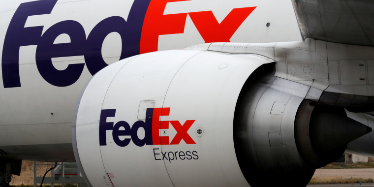 Un avión de FedEx en una imagen de archivo