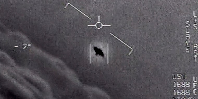 An unidentified aerial phenomenon in a video from the Department of Defense.