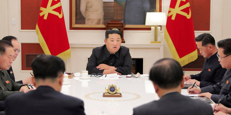 North Korean leader Kim Jong Un in Pyongyang on May 17, 2022.
