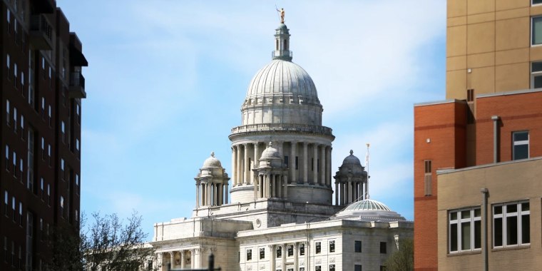 The Rhode Island State House in Providence, R.I. on Apr. 25, 2019.