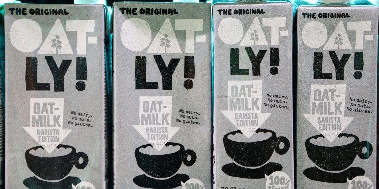 Oatly products in a store in Brooklyn on Aug. 3, 2022.