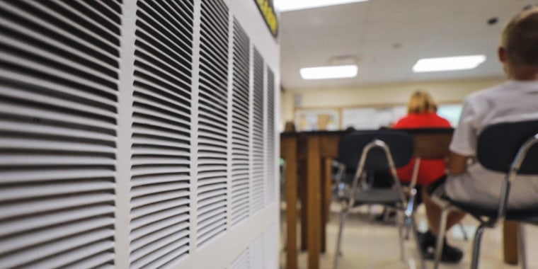 A vent system in a classroom at Gallia Academy High School in Gallipolis, Ohio.