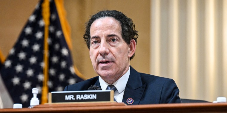 Rep. Jamie Raskin, D-Md., speaks at the opening of a hearing on the Jan. 6 investigation on July 12, 2022.