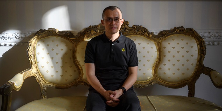 Image: Founder and CEO of Binance Changpeng Zhao sits on a couch in Rome.