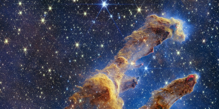  James Webb Space Telescope’s near-infrared-light view of The Pillars of Creation