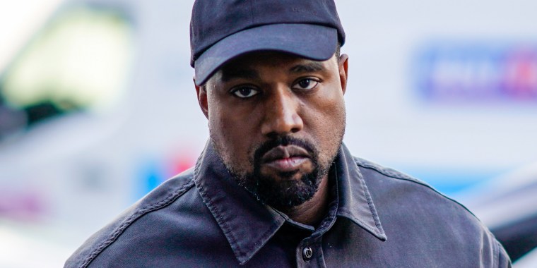 Kanye West at Paris Fashion Week on June 24, 2018.