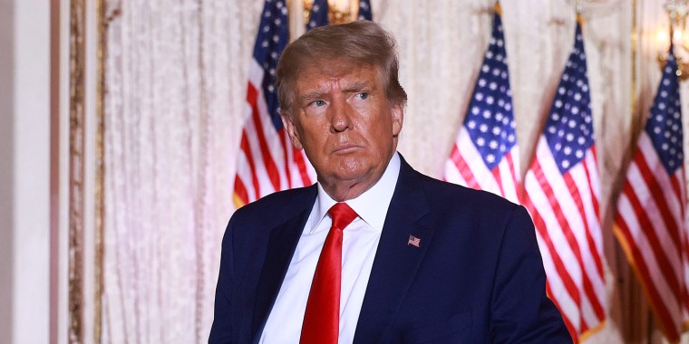 Former President Donald Trump at Mar-a-Lago on Nov. 15, 2022, in Palm Beach, Fla.