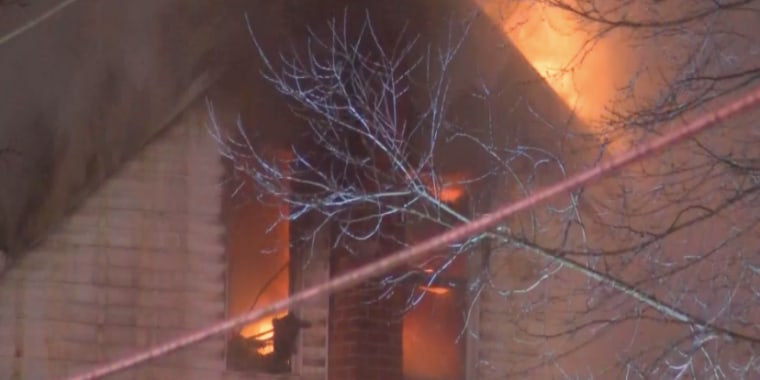 Una imagen del incendio en West Penn Township.