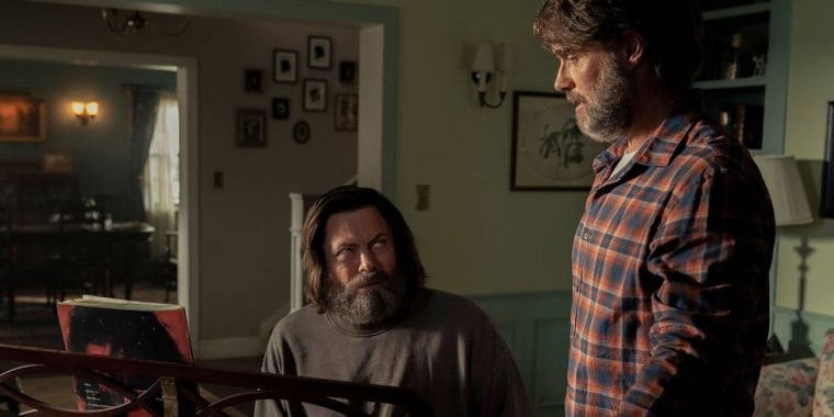 From left, Nick Offerman as Bill with Murray Bartlett as Frank in, "The Last of Us."