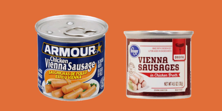 Armour Chicken Vienna Sausages and Kroger Vienna Sausages are among the canned meats being recalled.