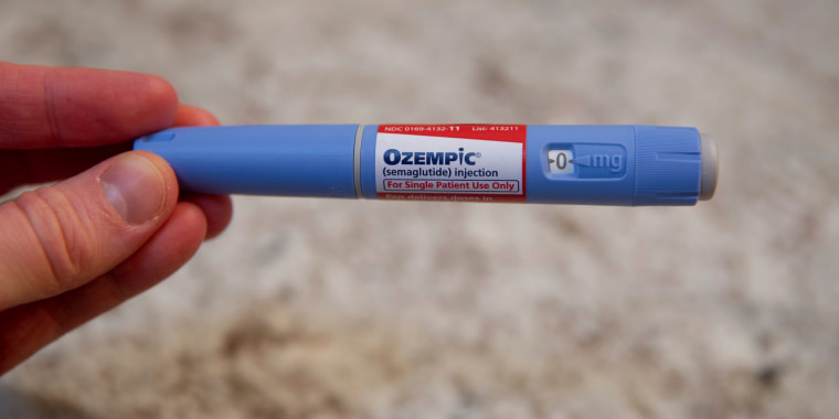An Ozempic injection pen.