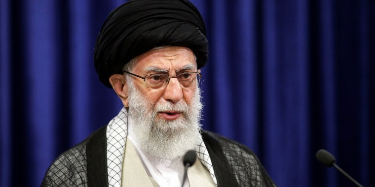 Iranian Supreme Leader Ayatollah Ali Khamanei speaks in Tehran on June 4, 2021.